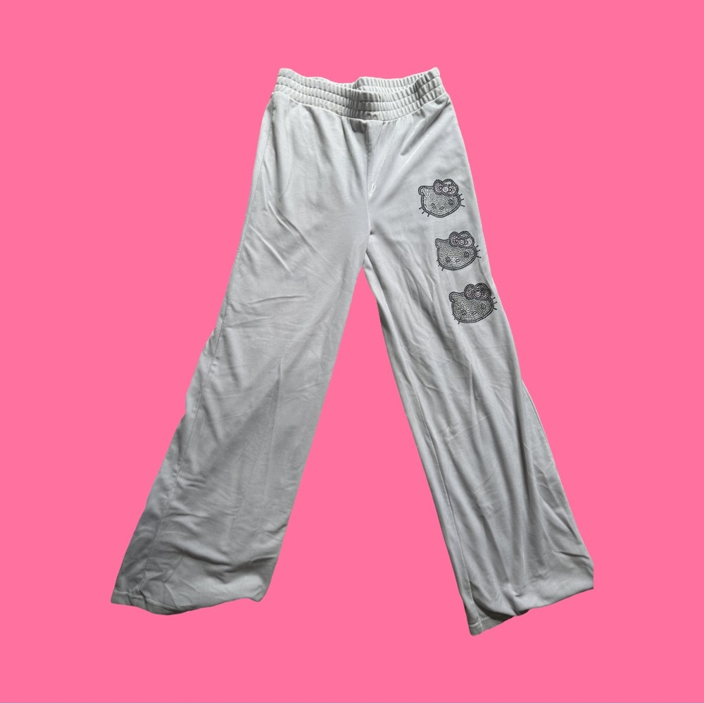 Hello Kitty Rhinestone Velour Sweats